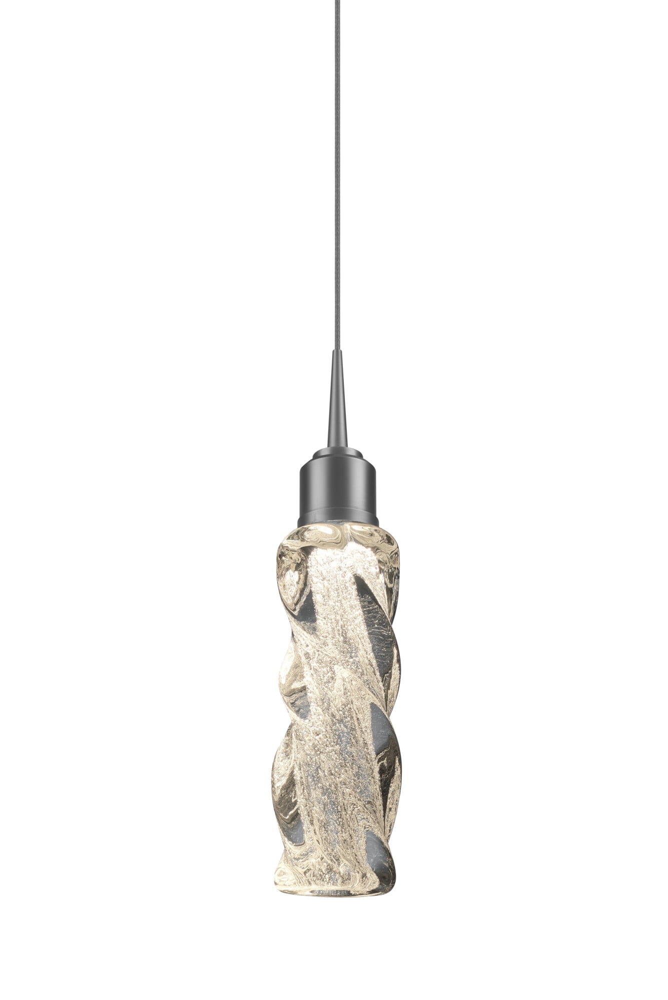 Chrome and Clear Glass LED Mini Pendant Light