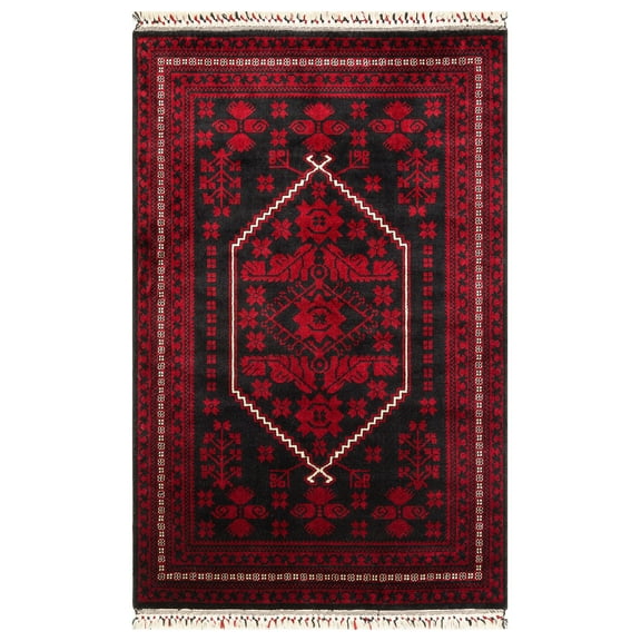 Bruck an der Leitha Red Oriental Tencel Handmade Area Rug
