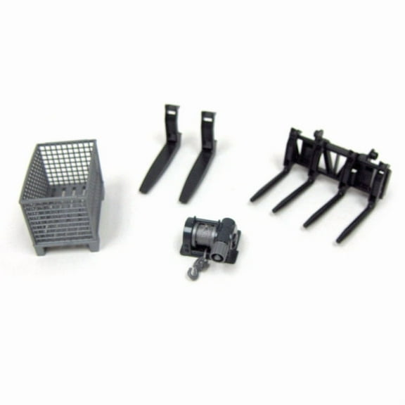 Bruder 02318 Frontloader Accessory: Box Pallet, Winch and Forklift