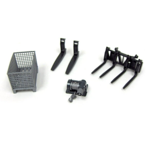 Bruder 02318 Frontloader Accessory: Box Pallet, Winch and Forklift