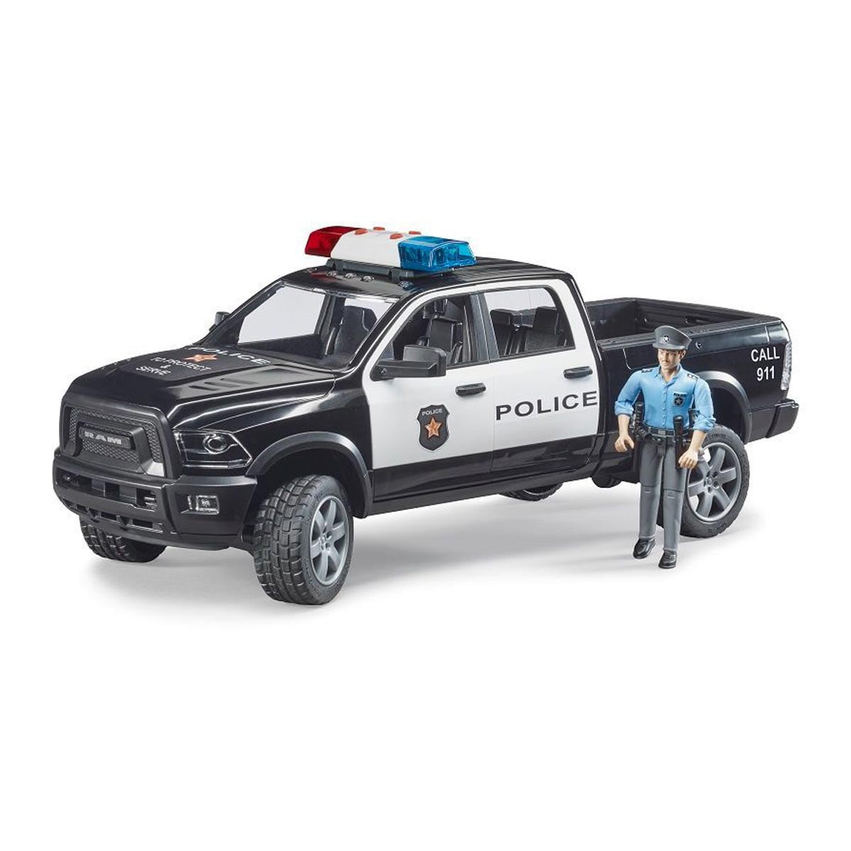 Bruder 02505 4x4 Police Truck Toy with Doors that Open