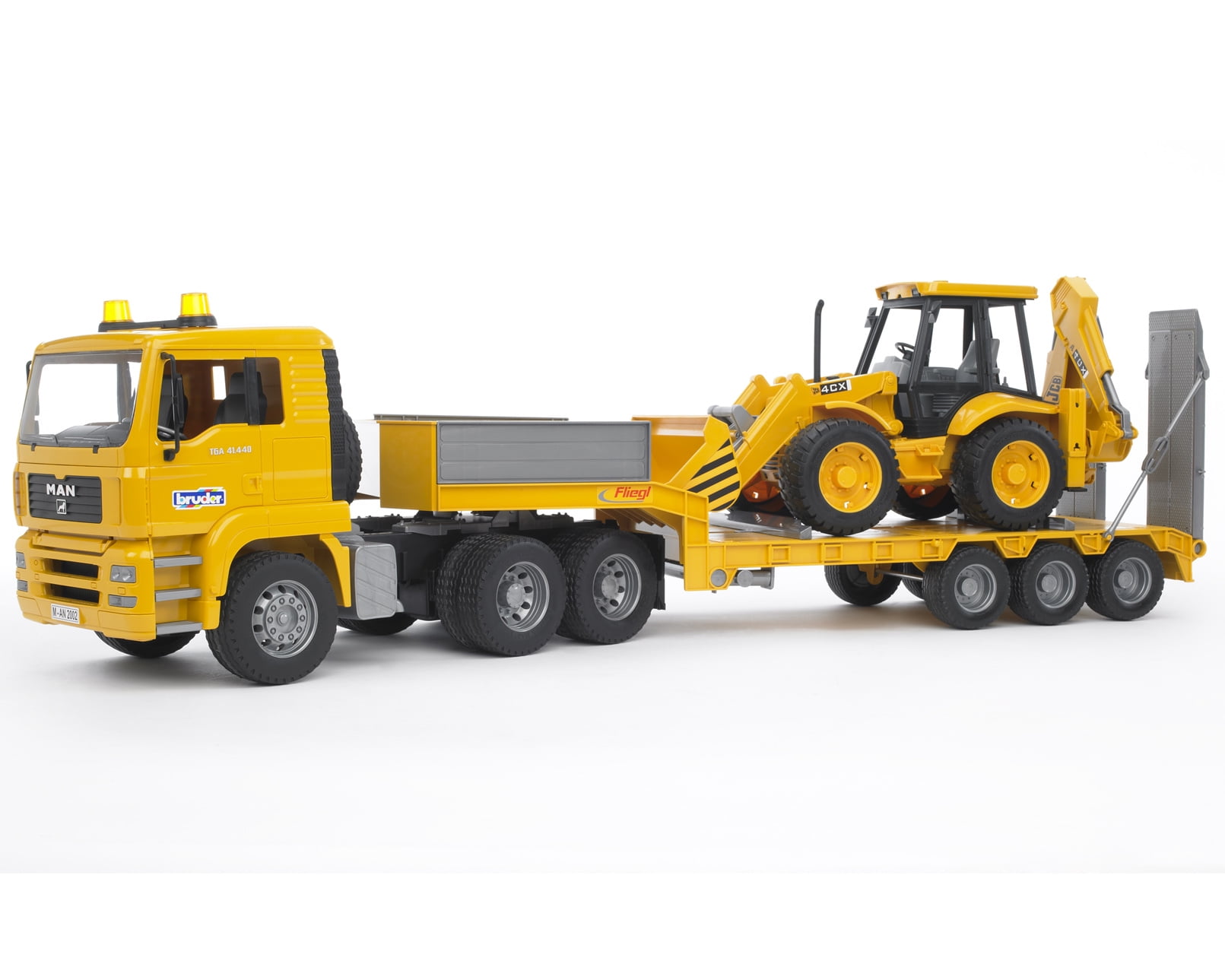 Bruder MAN TGA Low Loader with JCB Backhoe Loader UK Ubuy