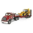 thumbnail image 1 of Bruder 1/16 Mack Granite Flatbed Truck w/ Low Loader & JCB Loader Backhoe 02813, 1 of 3