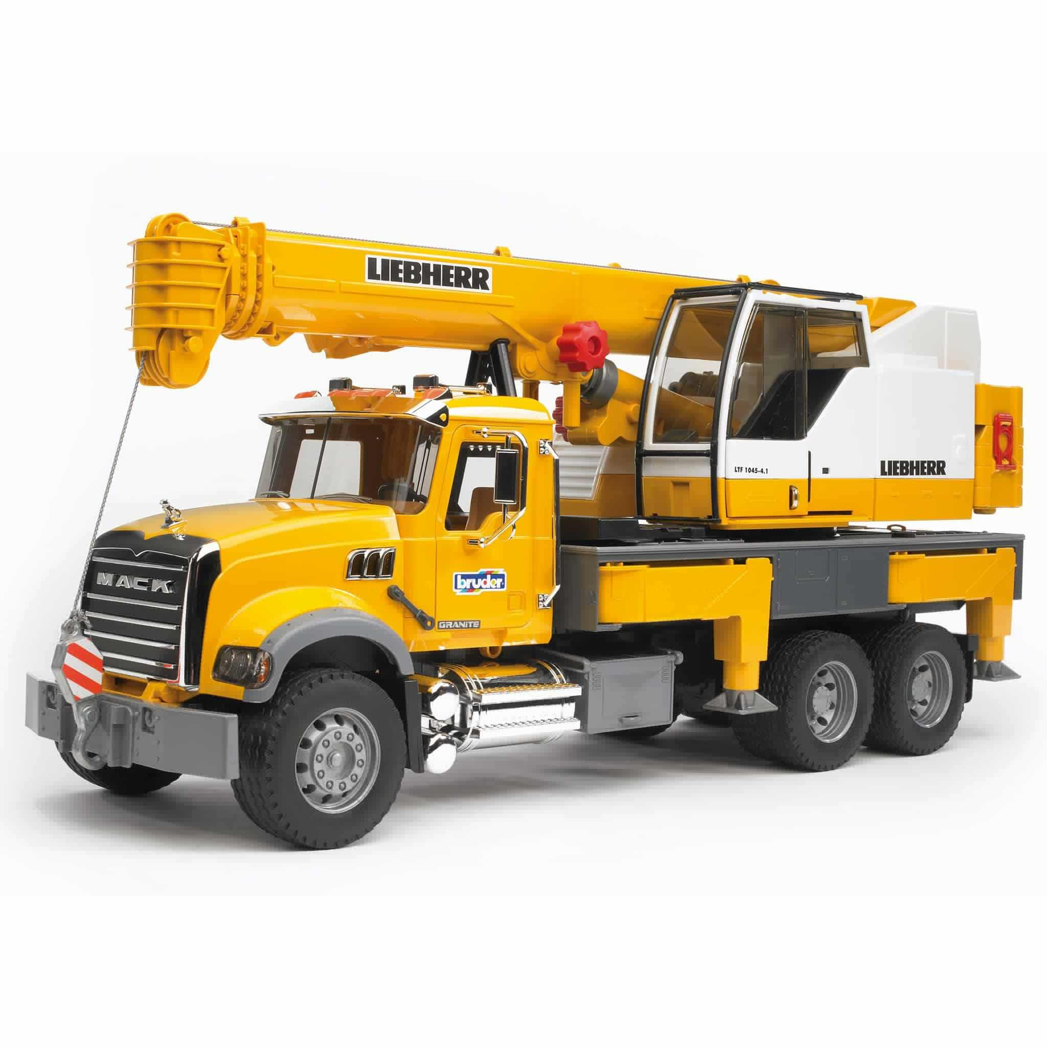 Bruder 1/16 Mack Granite Liebherr Crane Truck 02818