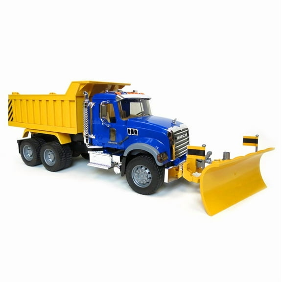 Bruder 02825 MACK Granite Dump Truck w/ Snow Plow Blade