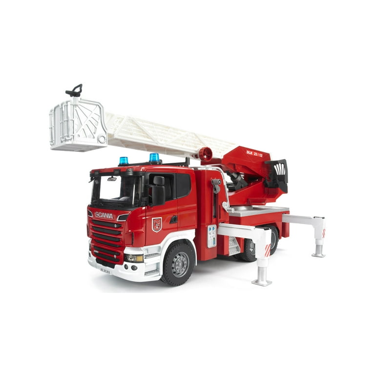 プイタ SCANIA3台&Tekno1台セット Bruder Large Scania Fireman Truck Toy with Water Pump, Light