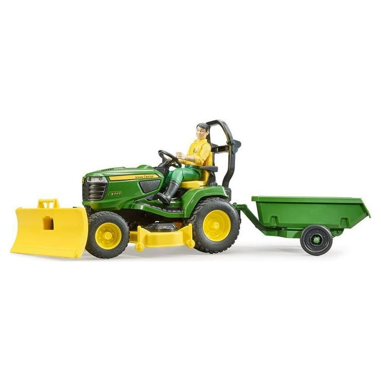 bworld John Deere Lawn tractor with trailer and gardener Bruder Toys  Juguetes/Modelismo/Autos a Escala