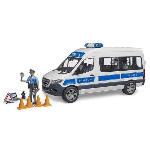 Bruder 1/16 MB Sprinter Police Emergency Vehicle with Light & Sound Module, 02683