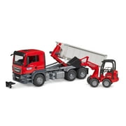 Bruder 1/16 Man TGS Truck with Roll Off Container & Schaffer Compact Loader 03767