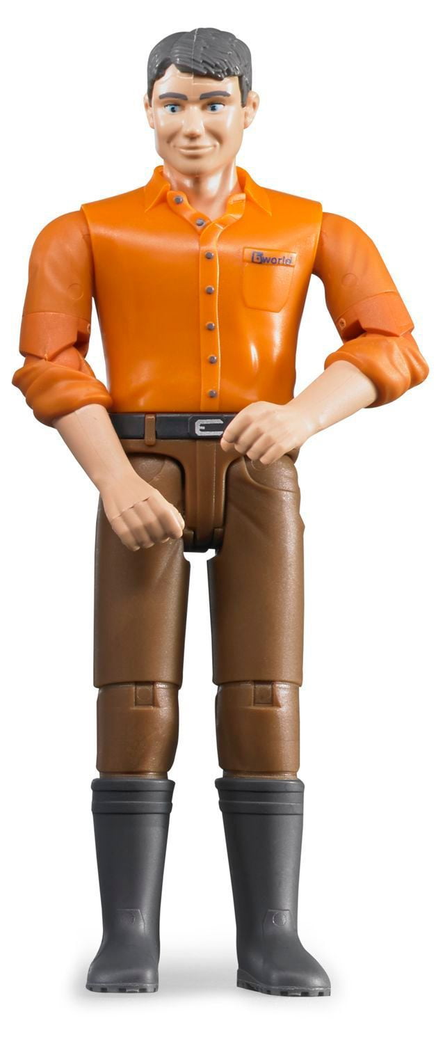Bruder 60007 Male Figure with Light Skin/Brown Jeans – Happy Go Lucky