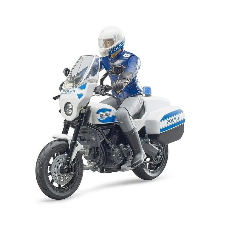 Bruder Bworld Scrambler Ducati Police Motorbike and