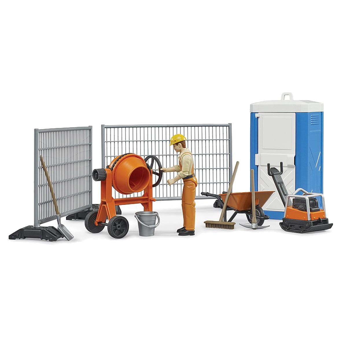Bruder Bworld 1/16 Construction Set: Mixer, Railings, Figure, Accessories 62008 Bruder Bworld 1/16 Construction Set: Mixer, Railings, Figure, Accessories 62008