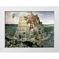 thumbnail image 1 of Bruegel, Pieter the Elder 18x14 White Modern Wood Framed Museum Art Print Titled - Tower of Babel, 1 of 4