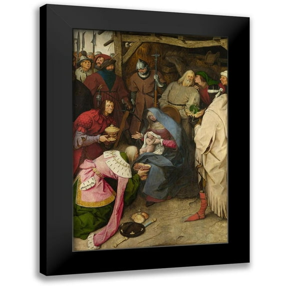 Bruegel the Elder, Pieter 13x18 Black Modern Framed Museum Art Print Titled - The Adoration of the Kings