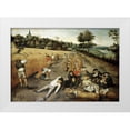 thumbnail image 1 of Bruegel the Elder, Pieter 18x14 White Modern Wood Framed Museum Art Print Titled - Summer: Harvesters Working and Eating in a Corn Field, 1 of 4