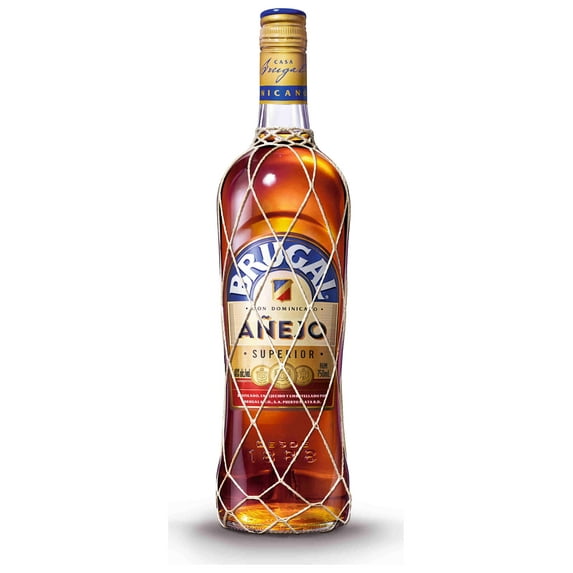 Brugal Añejo Rum, 750 ml Single Glass Bottle 40% ABV, Shelf-Stable
