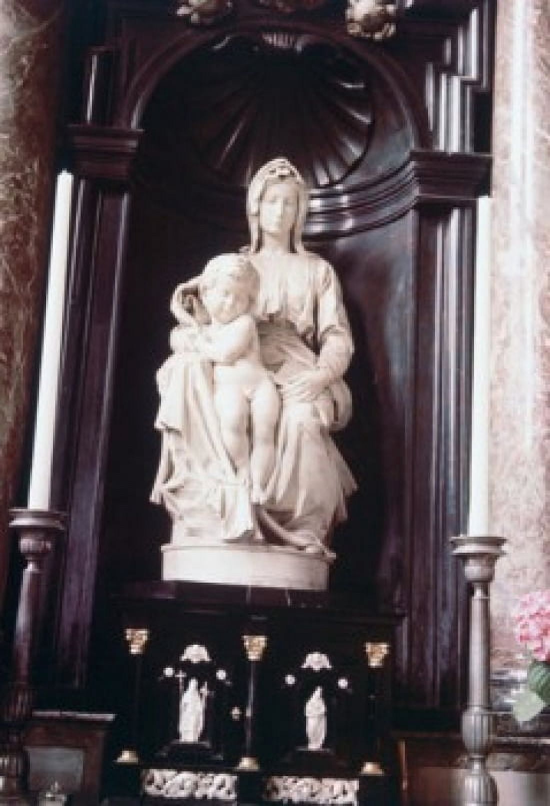 Bruges Madonna 1503-4 Buonarroti Michelangelo(1475-1564 Italian) Marble Notre Dame Brugge Belgium Canvas Art - Michelangelo Buonarroti (18 x 24)