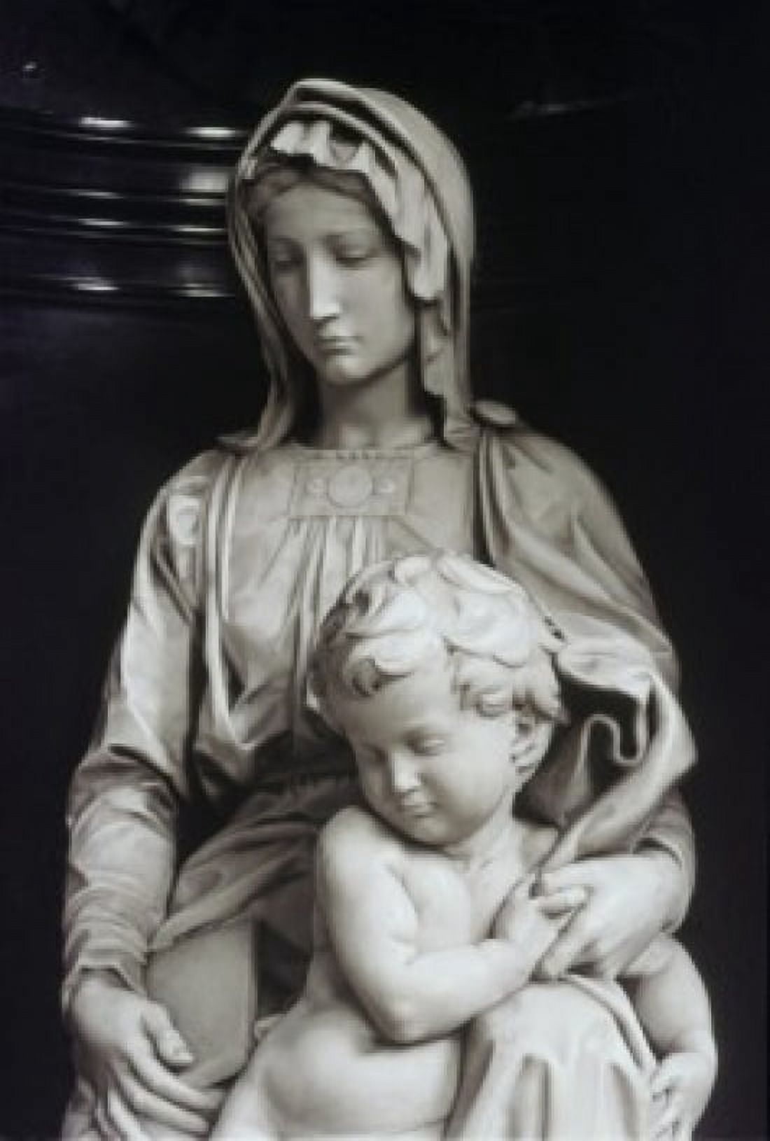 Brughes Madonna - Detail  Michelangelo Buonarroti  1475-1564 Florentine Canvas Art - Michelangelo Buonarroti (18 x 24)