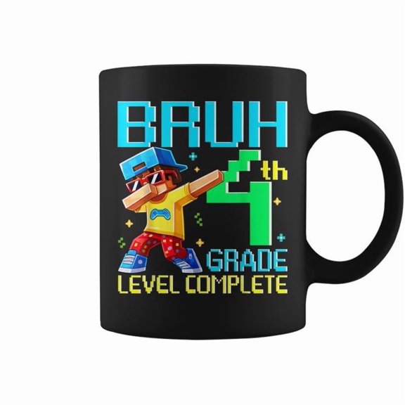 Bruh 4Th Grade Level Complete Last Day Of School Boys Game Coffee Mugs