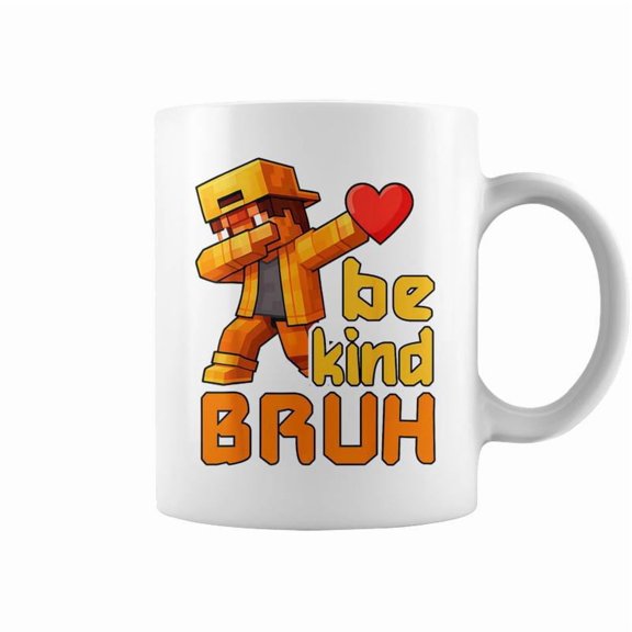 Bruh Be Kind Unity Day Orange Boys Gamer Pixel Anti Bullying Coffee Mugs