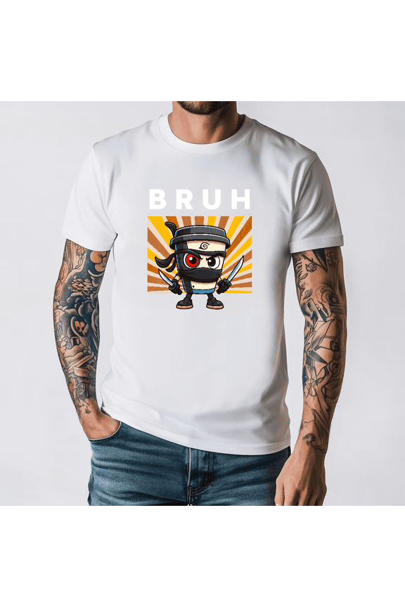 Bruh Cyborg Cappuccino Assassino Brainrot Meme Humor Unisex T-Shirt, S-3XL