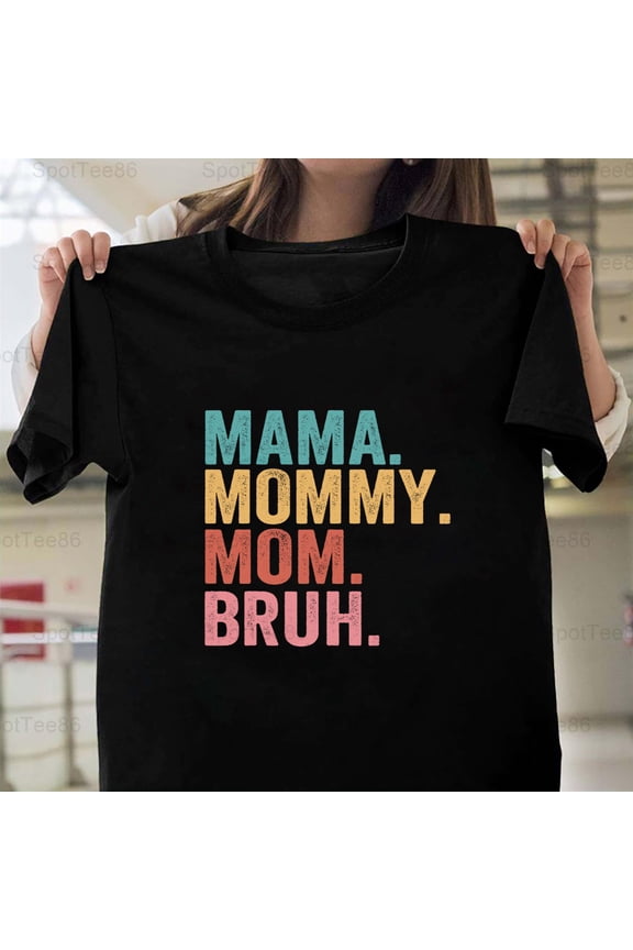 Bruh Funny Parenting Humor Vintage Retro Family Life Graphic G074 Unisex T-Shirt, Up to Size 5XL
