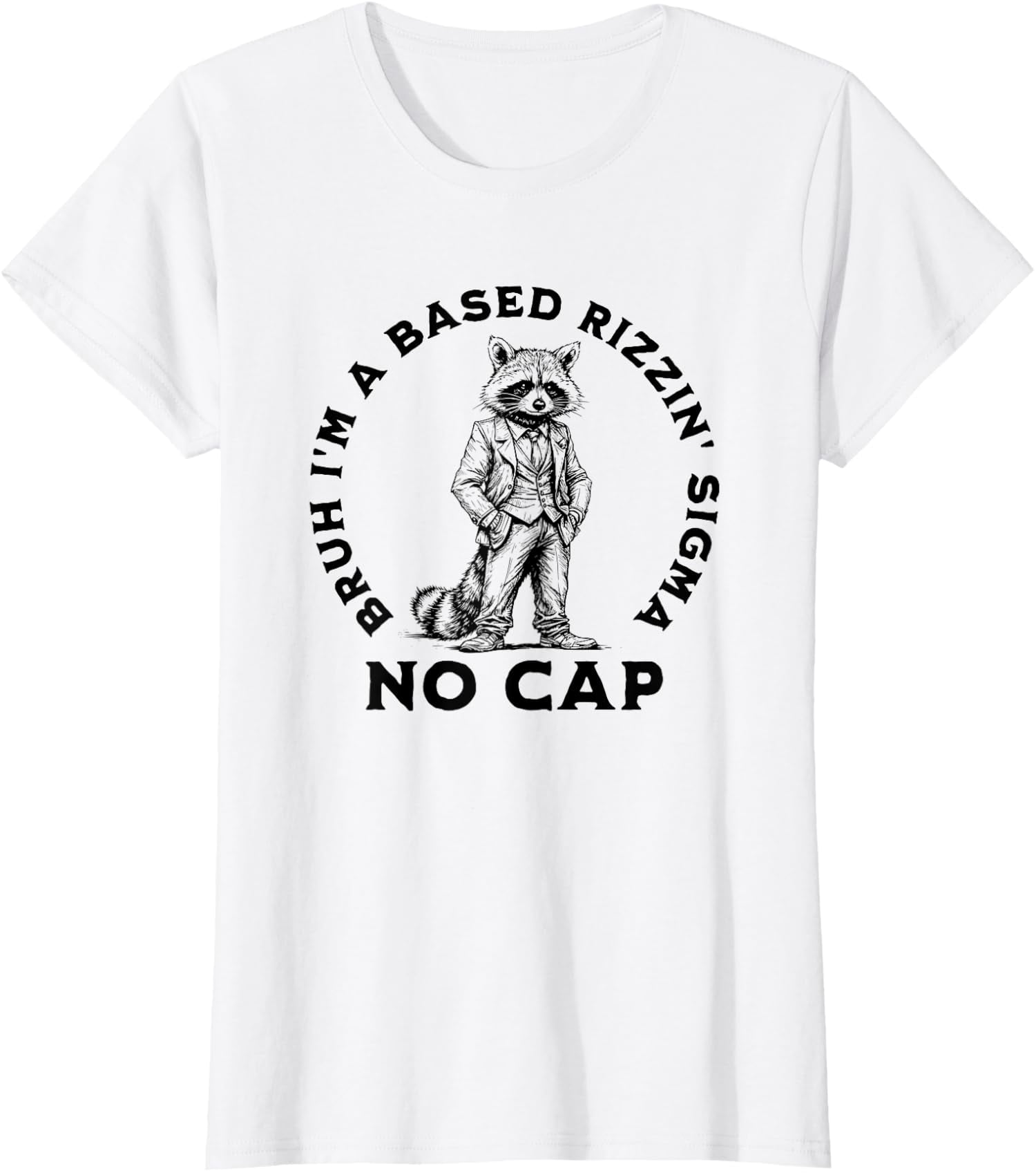 Sigma Racoon Bruh I'm a Based Rizzin' Sigma Raccoon - Funny Gen Z Slang No Cap Meme ...