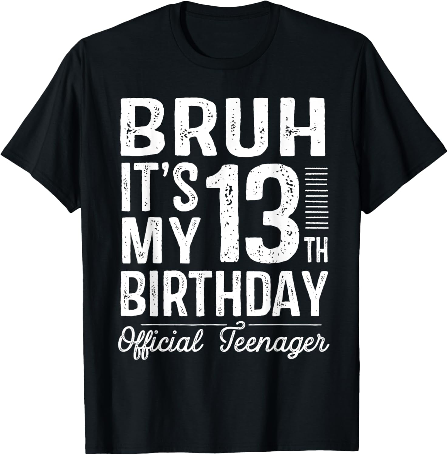 Geburtstagsbanner 'Bruh It's My 14th Birthday' - Schwarzer Glitzer, Ca. 3 M Lang, Für Jungen-Partys