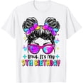 thumbnail image 1 of Bruh It's My 9th Birthday Retro 9 Year Old Birthday 9yr Girl T-ShirtMen and women, White T-shirt, size: Extra large, 1 of 4