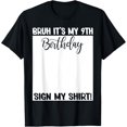 thumbnail image 1 of Bruh It's My 9th Birthday Sign My Shirt 9 Years Old Bday T-Shirt, 1 of 4