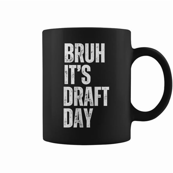 Bruh Its Draft Day Fantasy Football Draft Night Coffee Mugs