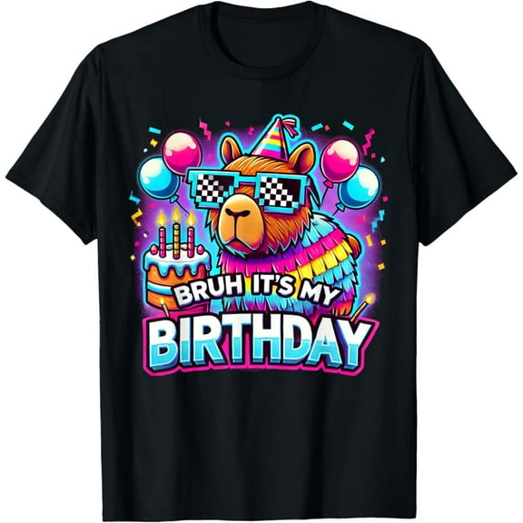Bruh Its My Birthday Capybara Family Party Bday Unisex Men Women T-Shirt S-5Xl - Best Birthday Gifts