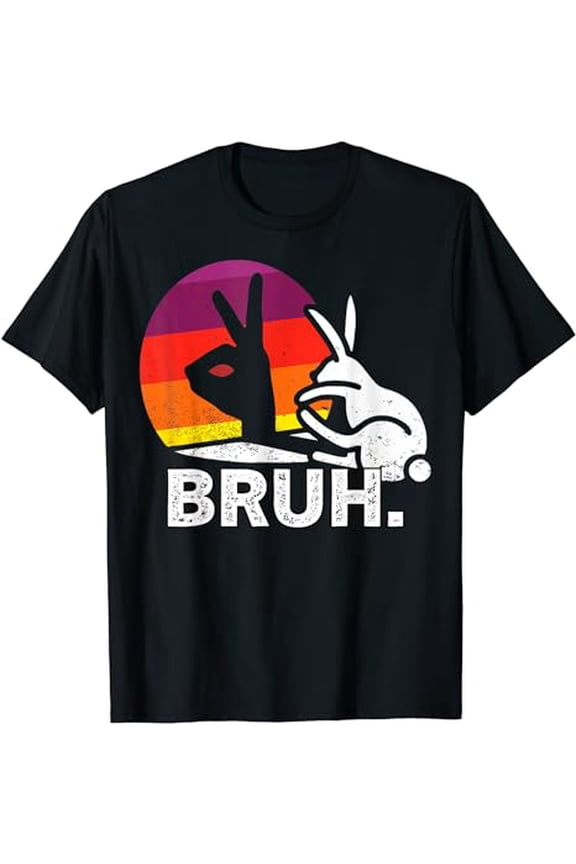 Bruh Meme Funny Saying Bro Greeting Teens Boys Easter Day T-Shirt