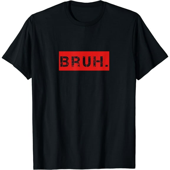 Bruh Meme Funny Saying Brother Greeting Teens Boys Men Short Sleeve T-Shirt