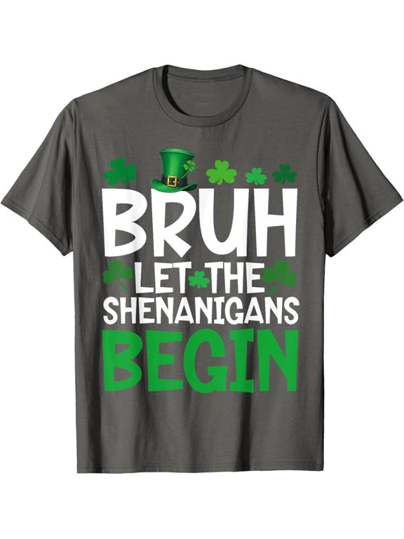 Bruh Saint Patricks Day Meme Lucky Irish Shamrock T-shirt