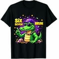thumbnail image 1 of Bruh Six Seven 67 Mardi Gras Funny 6 7 Meme Graphic Crew Neck Short Sleeve T-Shirts (Men's, Women's), 1 of 4