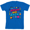 thumbnail image 1 of Bruh, We Back Back To School Adult Natural Crew Neck Short Sleeve Tee-Medium, 1 of 4