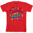 thumbnail image 1 of Bruh, We Back Back To School Adult Red Crew Neck Short Sleeve Tee-Medium, 1 of 4