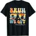 thumbnail image 1 of Bruh We Out Teacher Graduate Happy Last Day Of School Groovy T-Shirt, 1 of 4