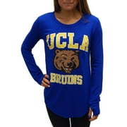 BEAUTE FASHION Bruins Officially Licensed Logo Junior Fit Tee Long Sleeve T-Shirt with Thumb Holes (Size Medium)