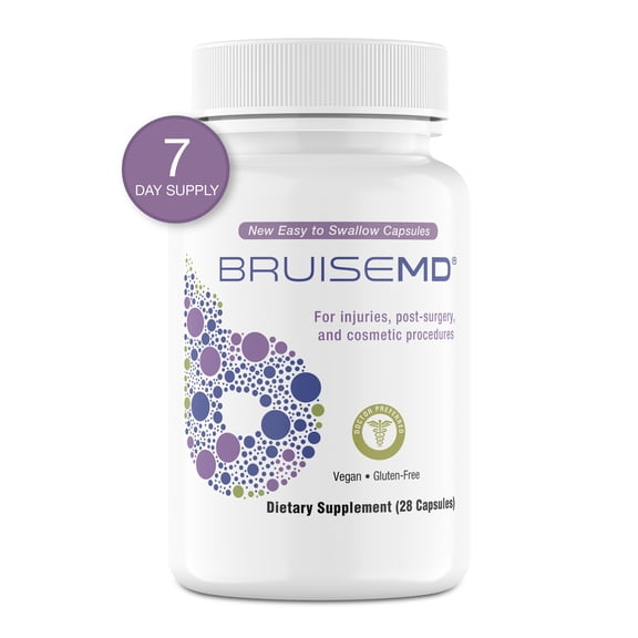 BruiseMD Arnica 1,000mg and Bromelain 500mg 2,400GDU/g Supplement for Bruising and Swelling,