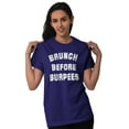 thumbnail image 1 of Brunch Before Burpees Funny Workout Women's Plus Size Graphic Tee Brisco Brands 2X, 1 of 5
