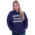 thumbnail image 1 of Brunch Before Burpees Funny Workout Women Plus Size Hoodie Brisco Brands 4X, 1 of 4