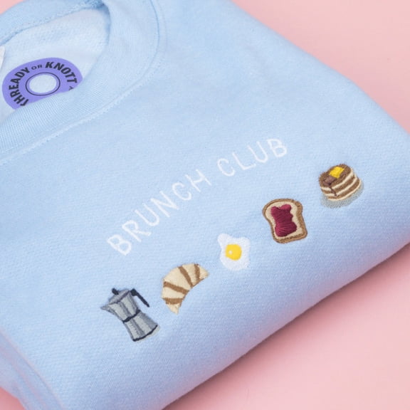 Brunch Club Embroidered Crewneck