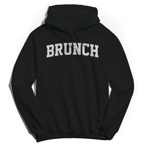 Brunch Graphic Black Men's Cotton Pullover Hoodie