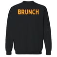 thumbnail image 1 of Brunch Humor Graphic Black Men's Crewneck Sweatshirt, 1 of 1