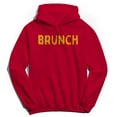 thumbnail image 1 of Brunch Humor Graphic Red Men's Crewneck Sweatshirt Hoodie, 1 of 1