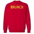 thumbnail image 1 of Brunch Humor Graphic Red Men's Crewneck Sweatshirt, 1 of 1