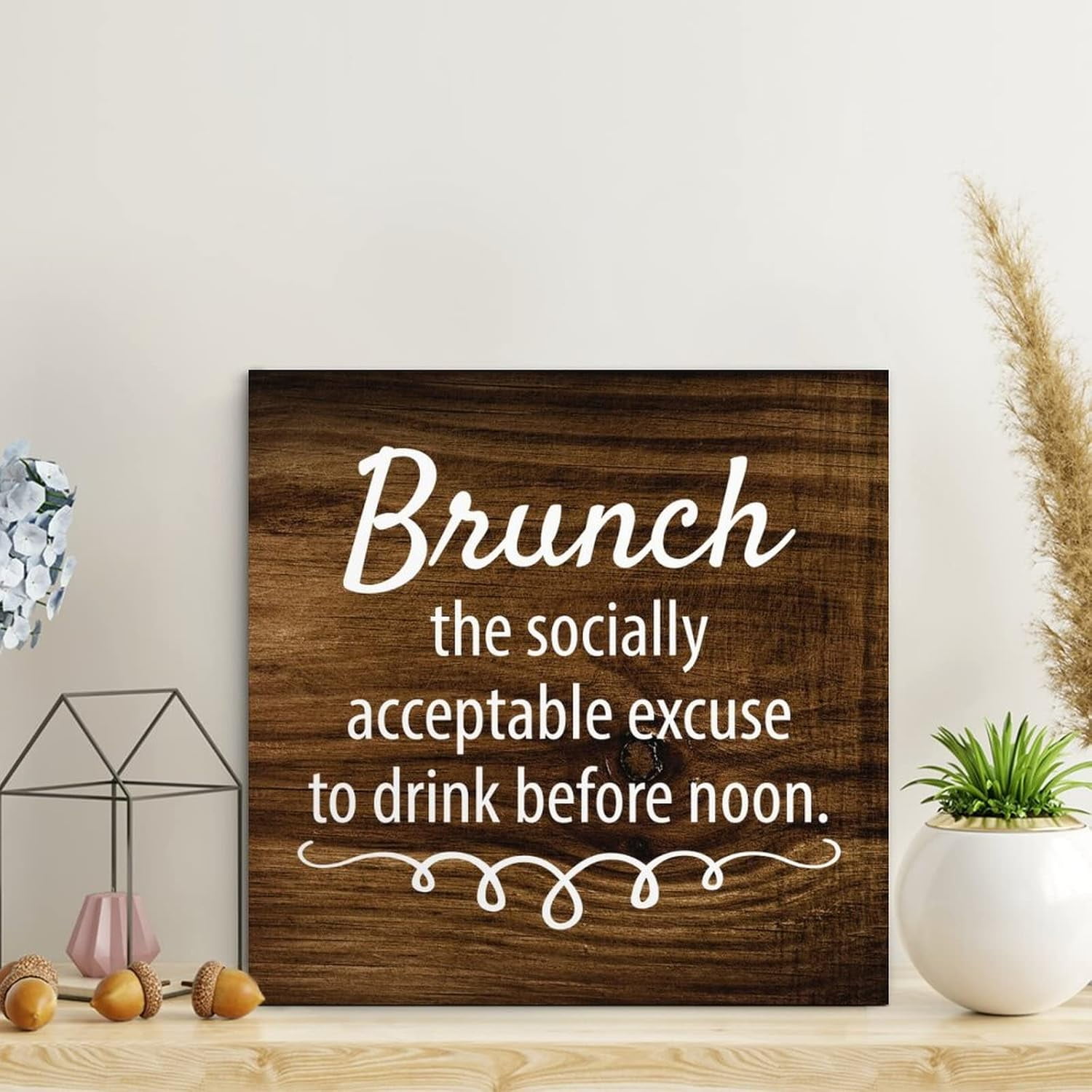 Brunch The Socially Acceptable Wood Signs Vintage Wood Plaque ...