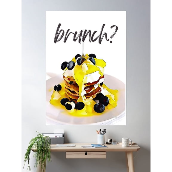 Brunch Soon? Poster Wall Art, Modern Wall Decor For Living Room Bedroom, 12x18 UNFRAMED